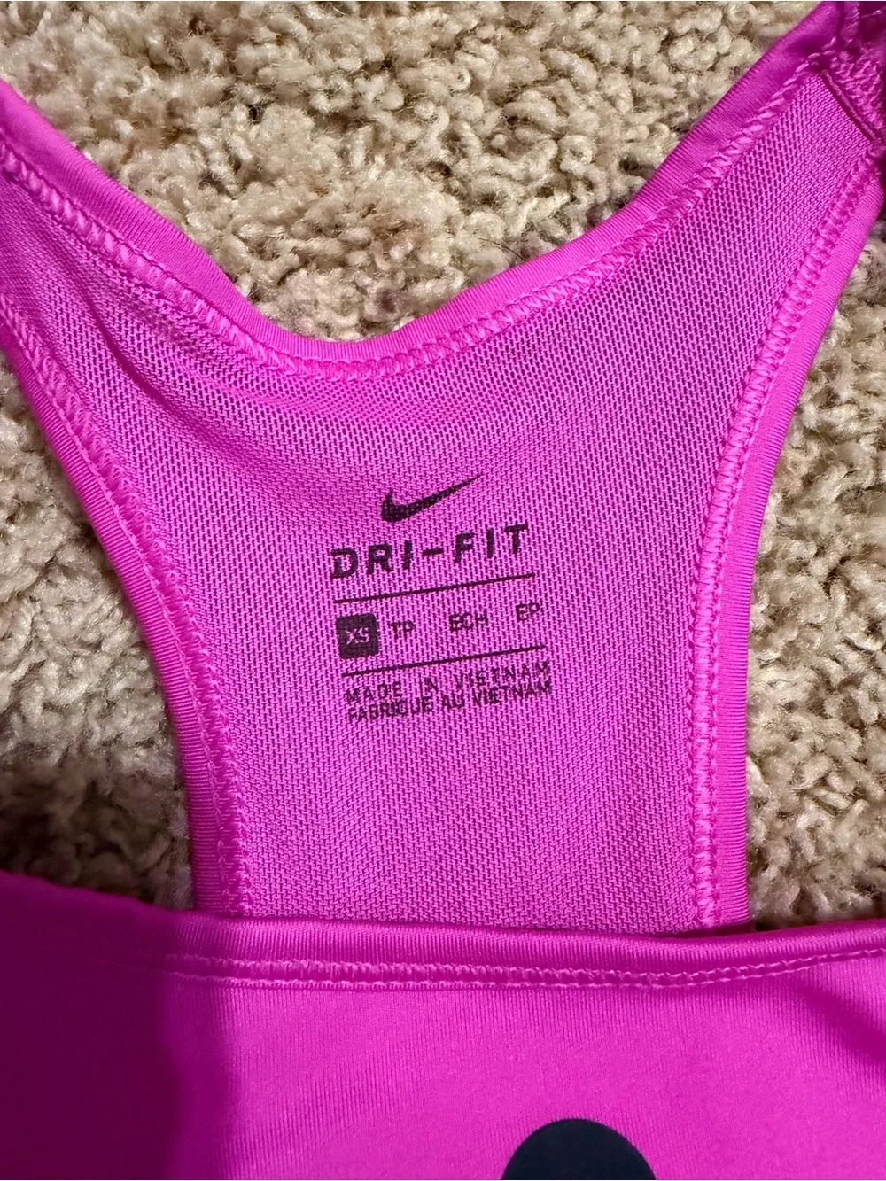 Nike Pink & Yellow Racerback Sports Bra